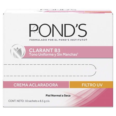 CREMA PONDS CLARANT B3 SECA 10 SACHETS POR 1 UNIDAD