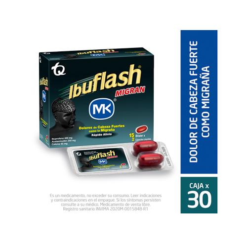 IBUFLASH MIGRAN 30 CAPSULAS