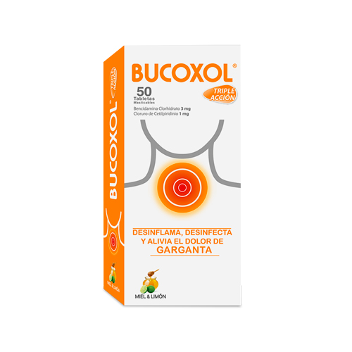 BUCOXOL TRIPLE ACCION MIEL Y LIMON X 10 TABLETAS