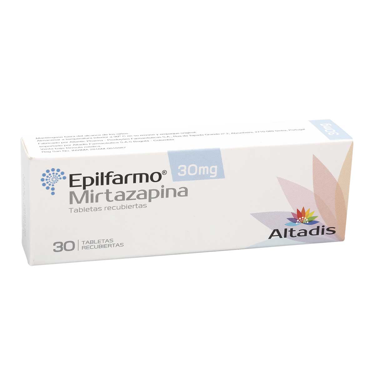 EPILFARMO 30 MG (MIRTAZAPINA) 30 TABLETAS