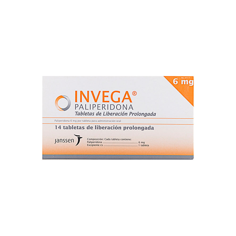 Invega 6 mg Caja Con 14 Tabletas De Liberación Prolongada Rx Rx1 Rx4