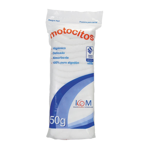 ALGODON MOTOCITOS 50 GR PG.5 LL.7 ICOM POR 1 UNIDAD (AGO)