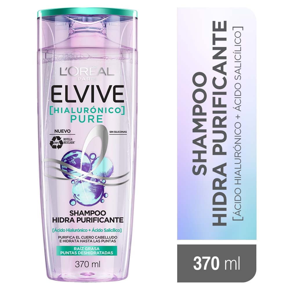 SHAMPOO ELVIVE HIDRA HIALURONICO PURE 370 ML