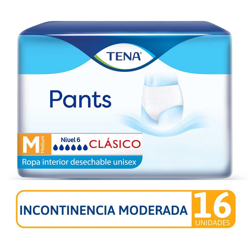 TENA PANTS CLASICO MEDIUM 16 UNIDADES