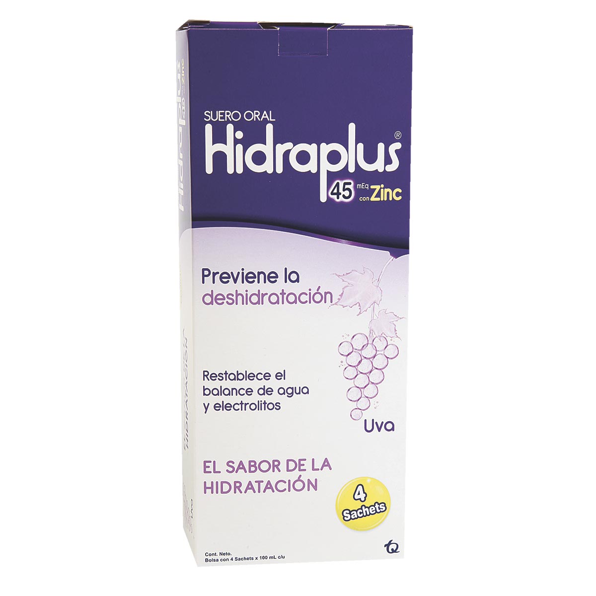 Hidraplus 45 Meq Con Zinc Solución Oral Uva