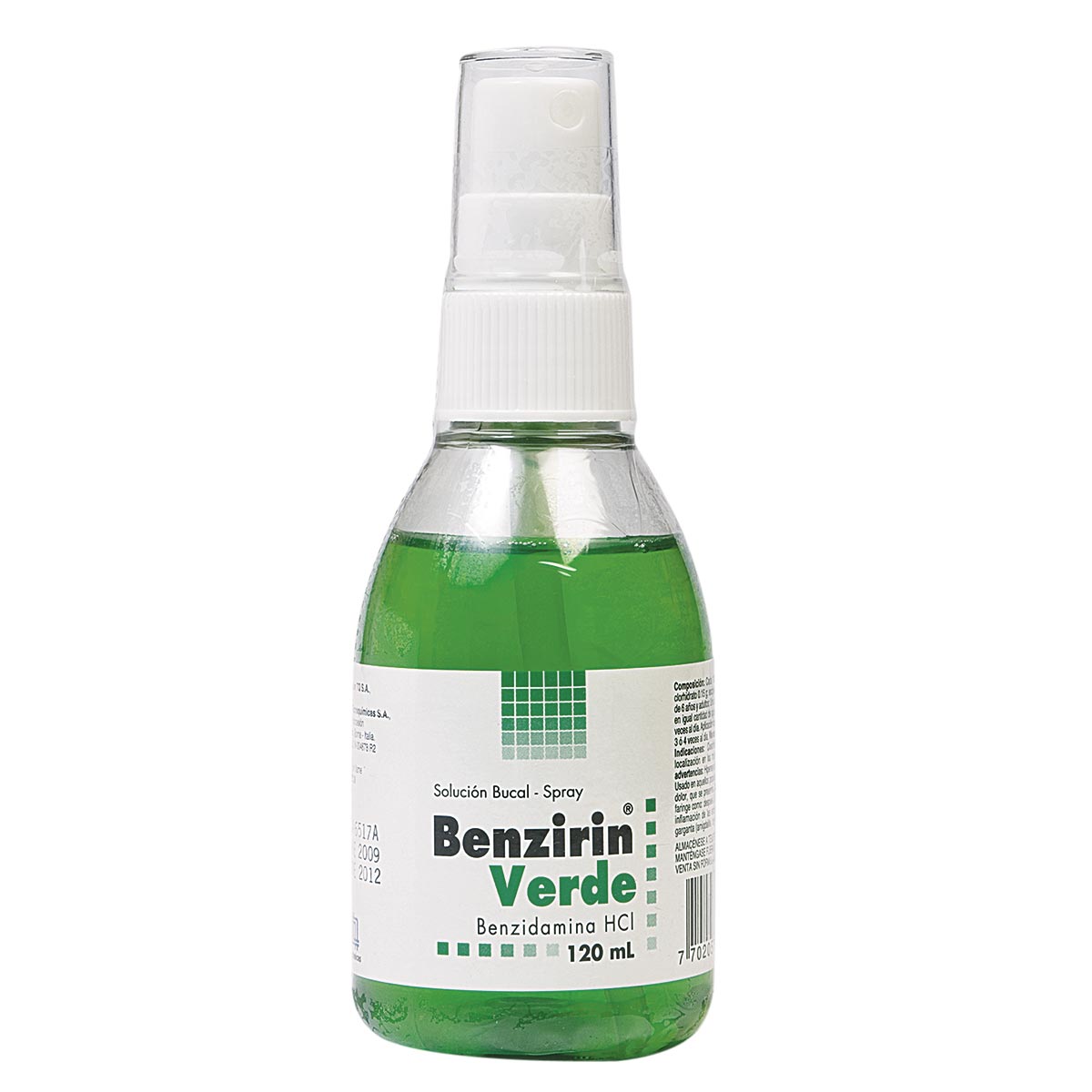 Benzirin Verde 0.15 G Spray Bucal