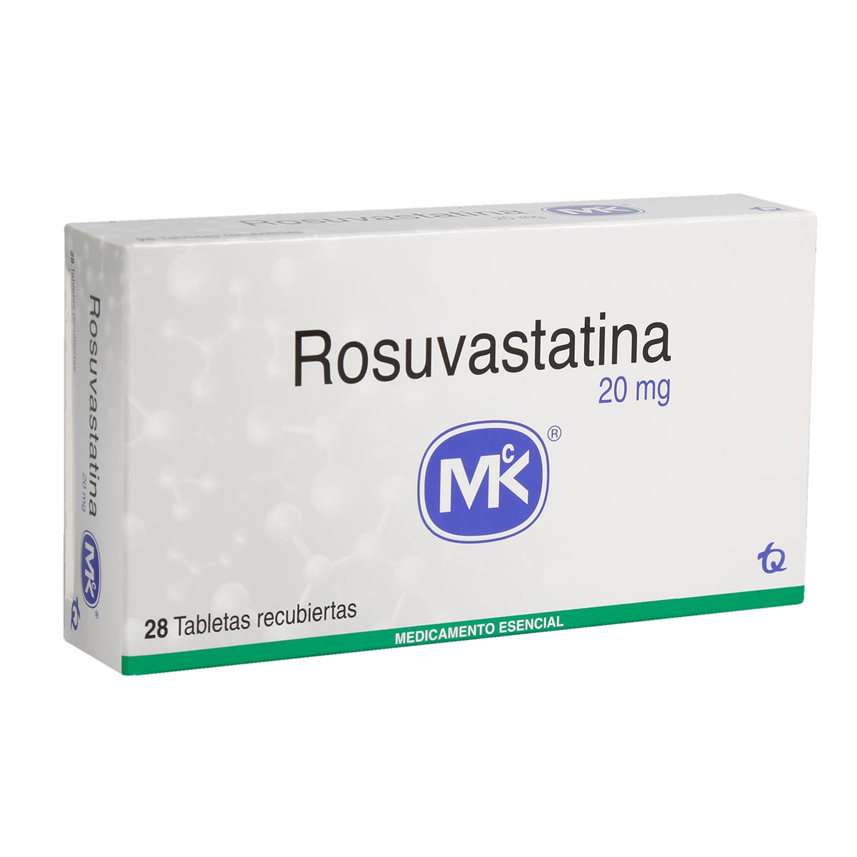 Rosuvastatina 20 mg Caja Con 28 Tabletas Recubiertas