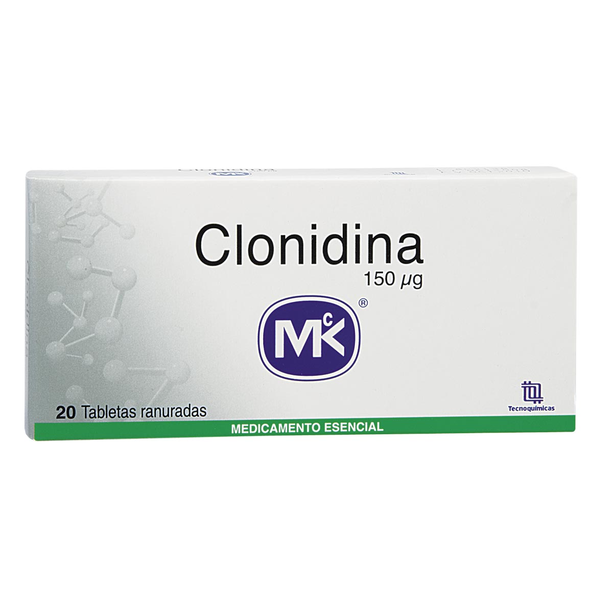 Clonidina 150 mcg Caja Con 20 Tabletas