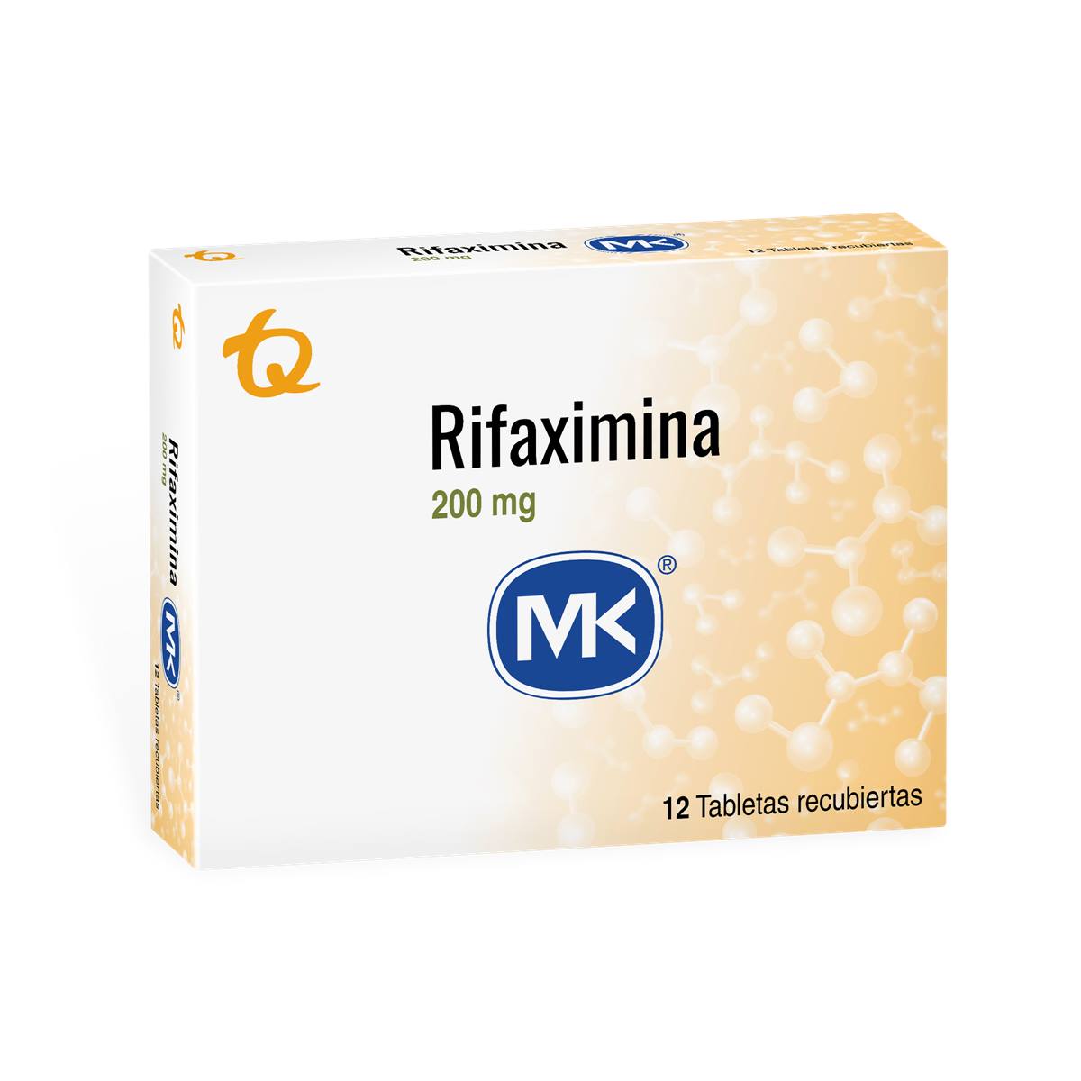 Rifaximina 200 mg Caja Con 12 Tabletas Recubiertas