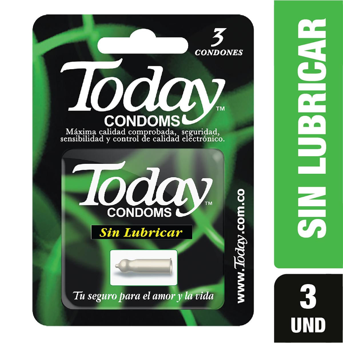 Today Condones Sin Lubricar 3 Und