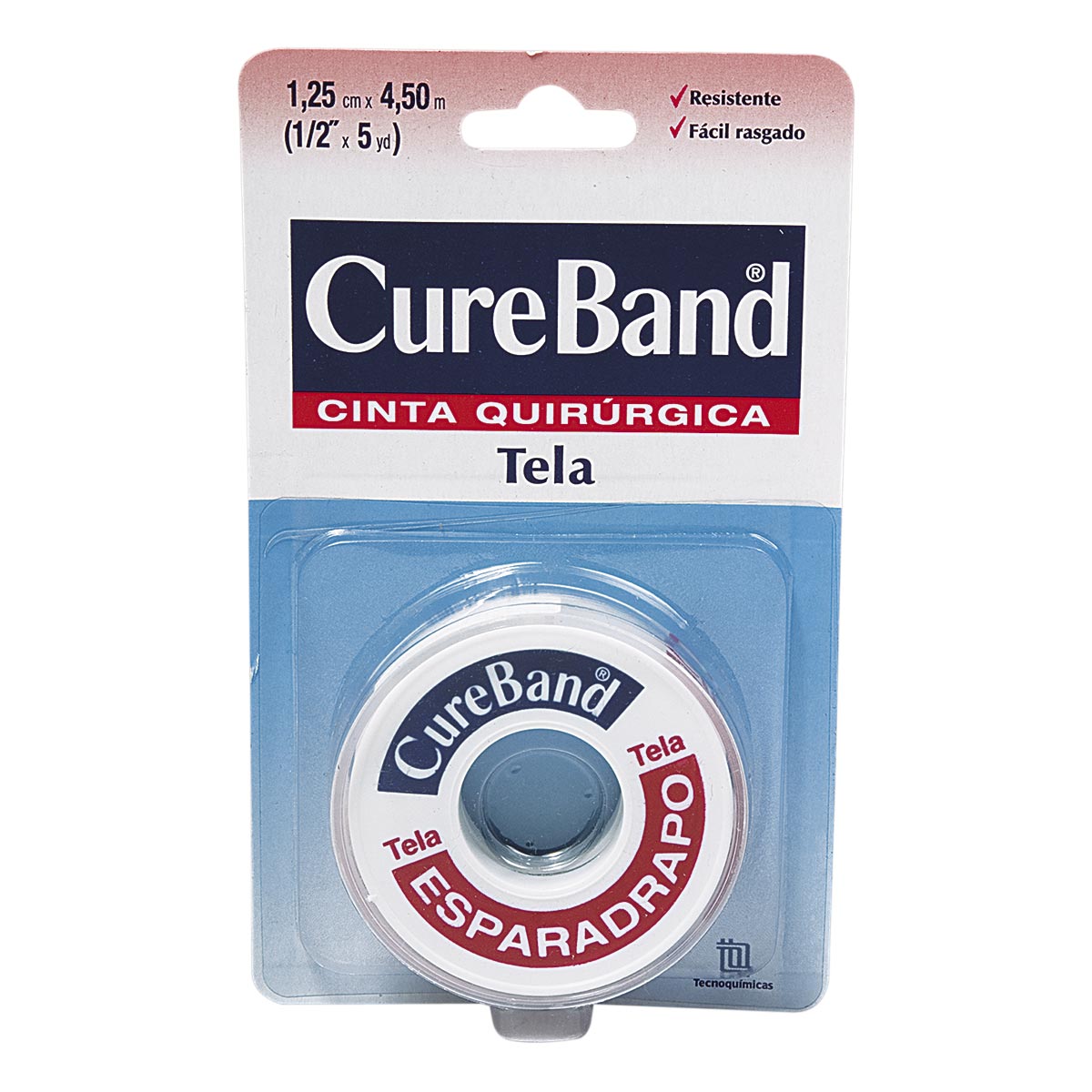 Esparadrapo Cureband Tela1/2×5 Yardas