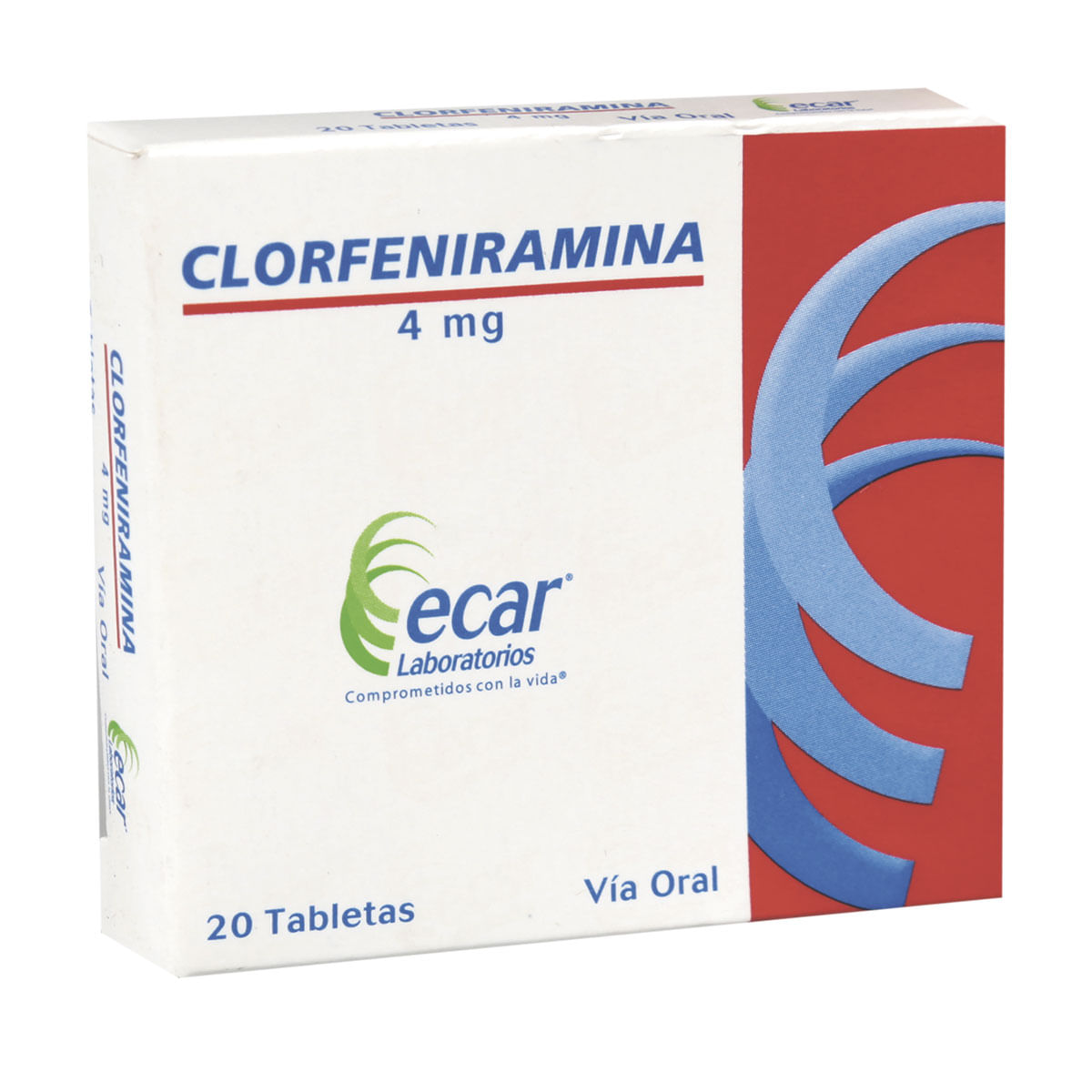 Clorfeniramina Ecar 4 mg Caja Con 20 Tabletas