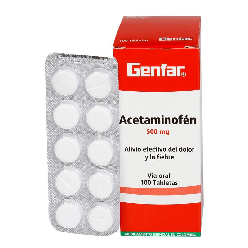 Acetaminofen 500 Mg Tableta Genfar