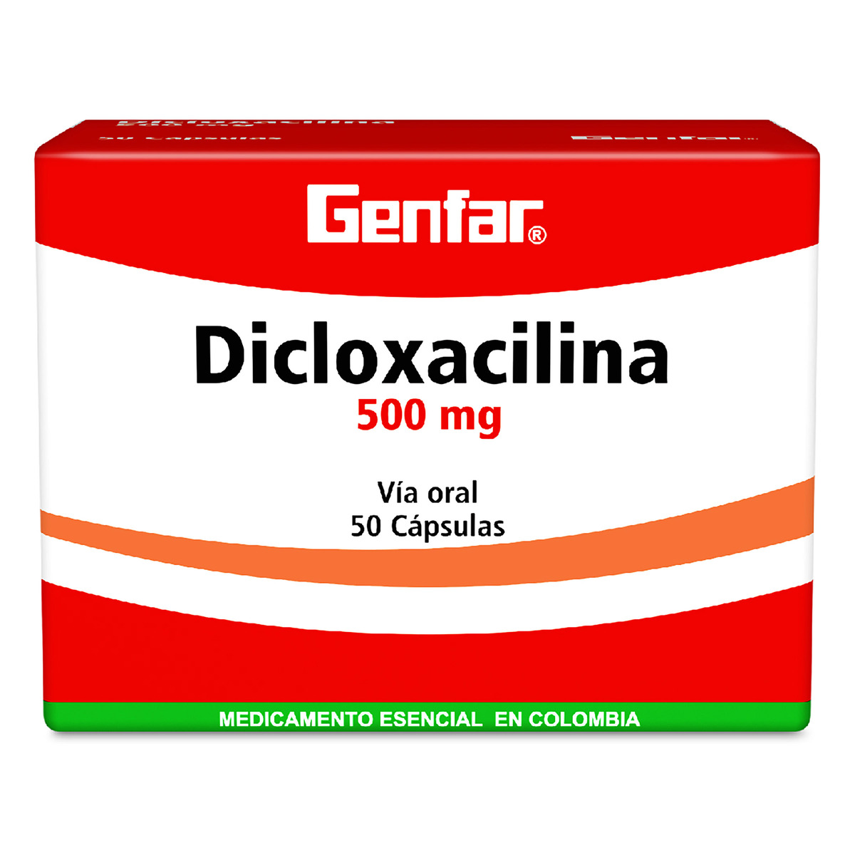 DICLOXACILINA 500 MG 50 CAPSULAS GPOR 10 UNIDADES