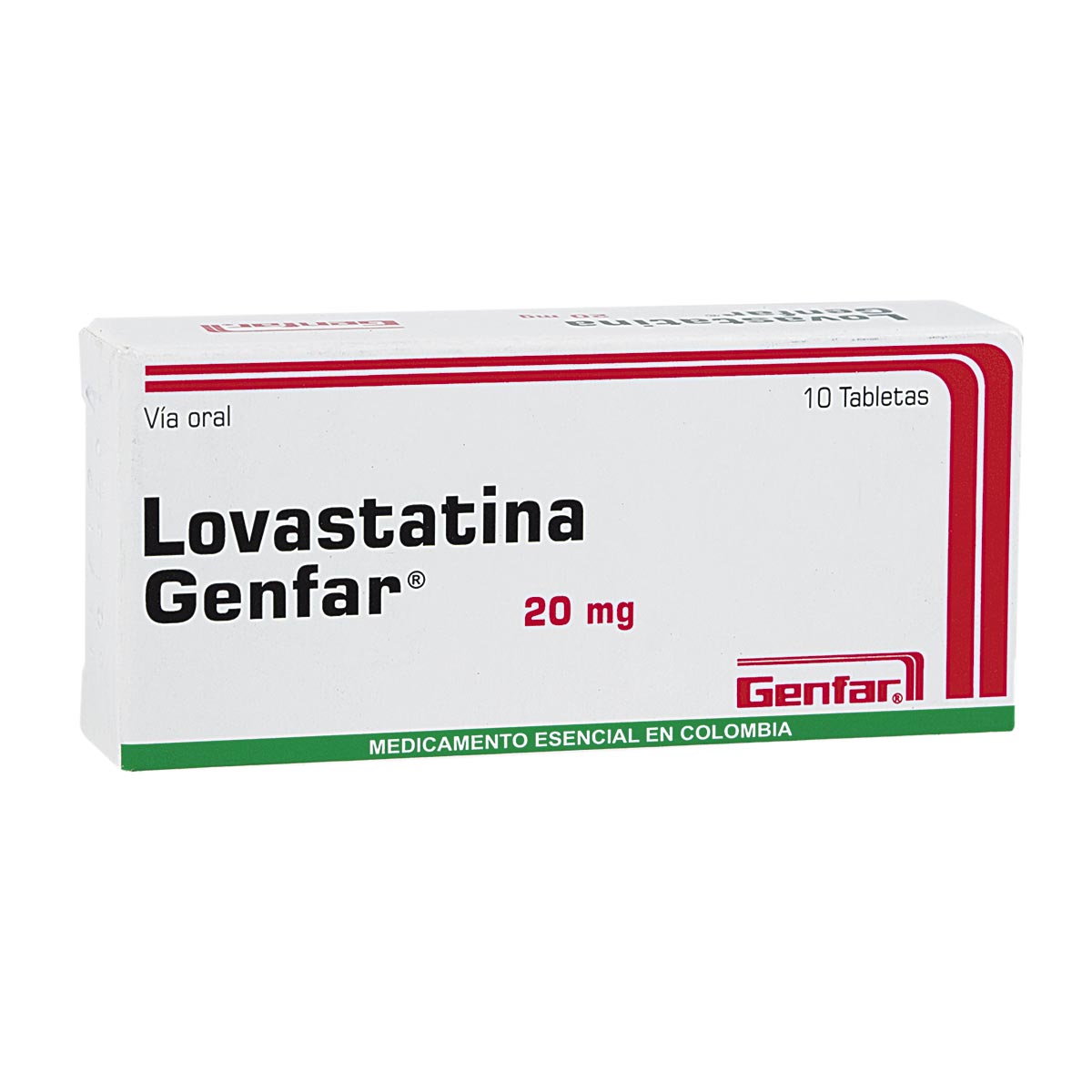 LOVASTATINA 20 MG 10 TABLETAS GF