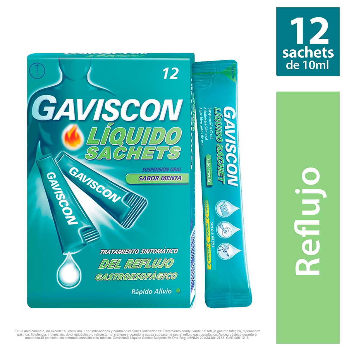 Gaviscon Lí­quido Suspesion Oral Menta