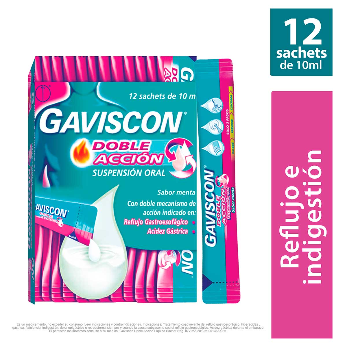 Gaviscon Doble Acción Sachet Sabor Menta