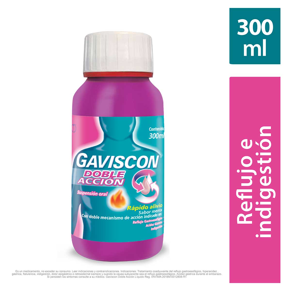 Gaviscon Doble Accion Suspensión Oral Sabor Menta