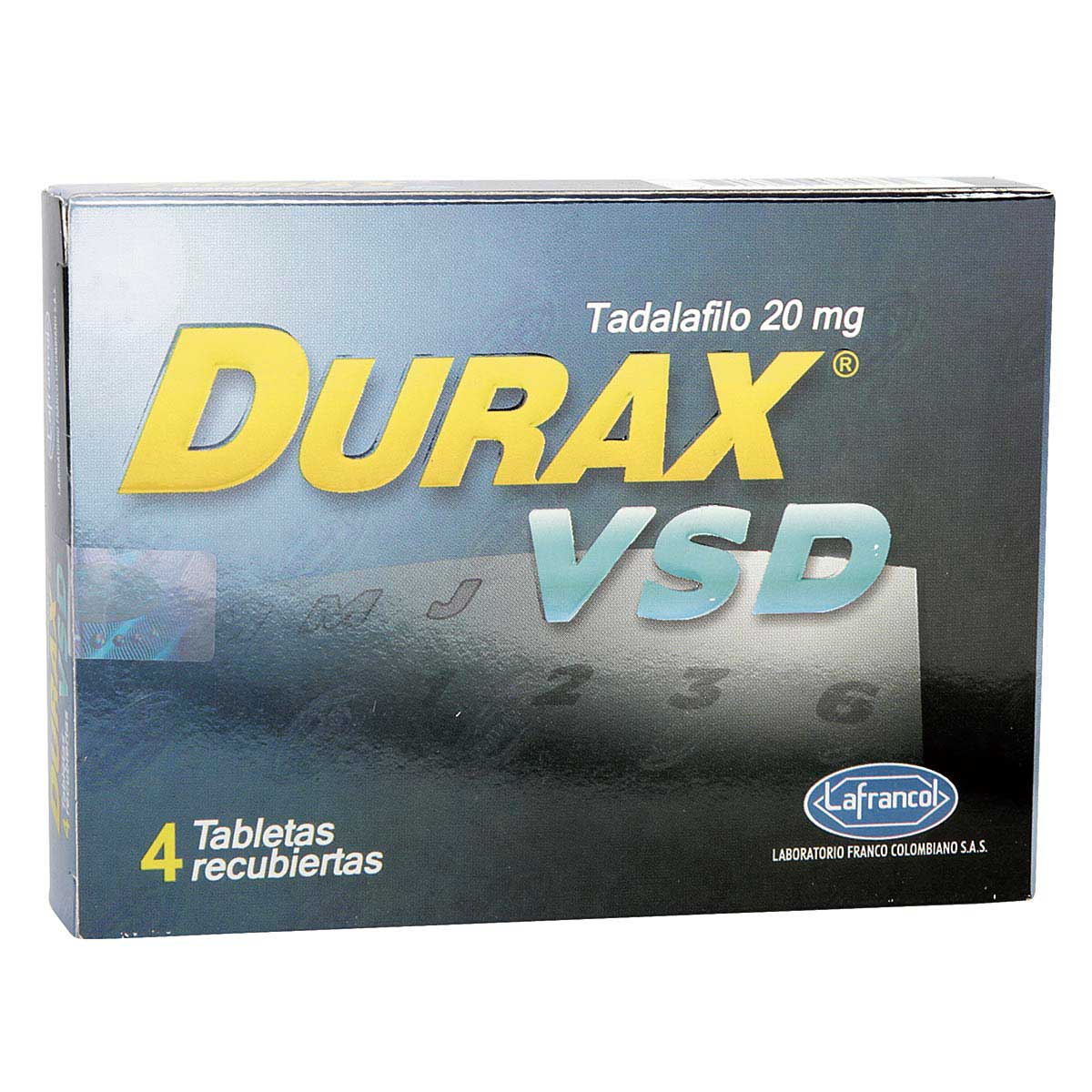 Durax VSD 20 mg Caja Con 8 Tabletas Recubiertas