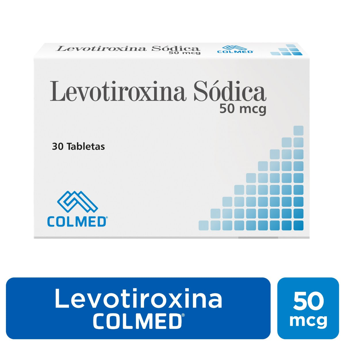 Levotiroxina Sódica 50 mcg Caja Con 30 Tabletas