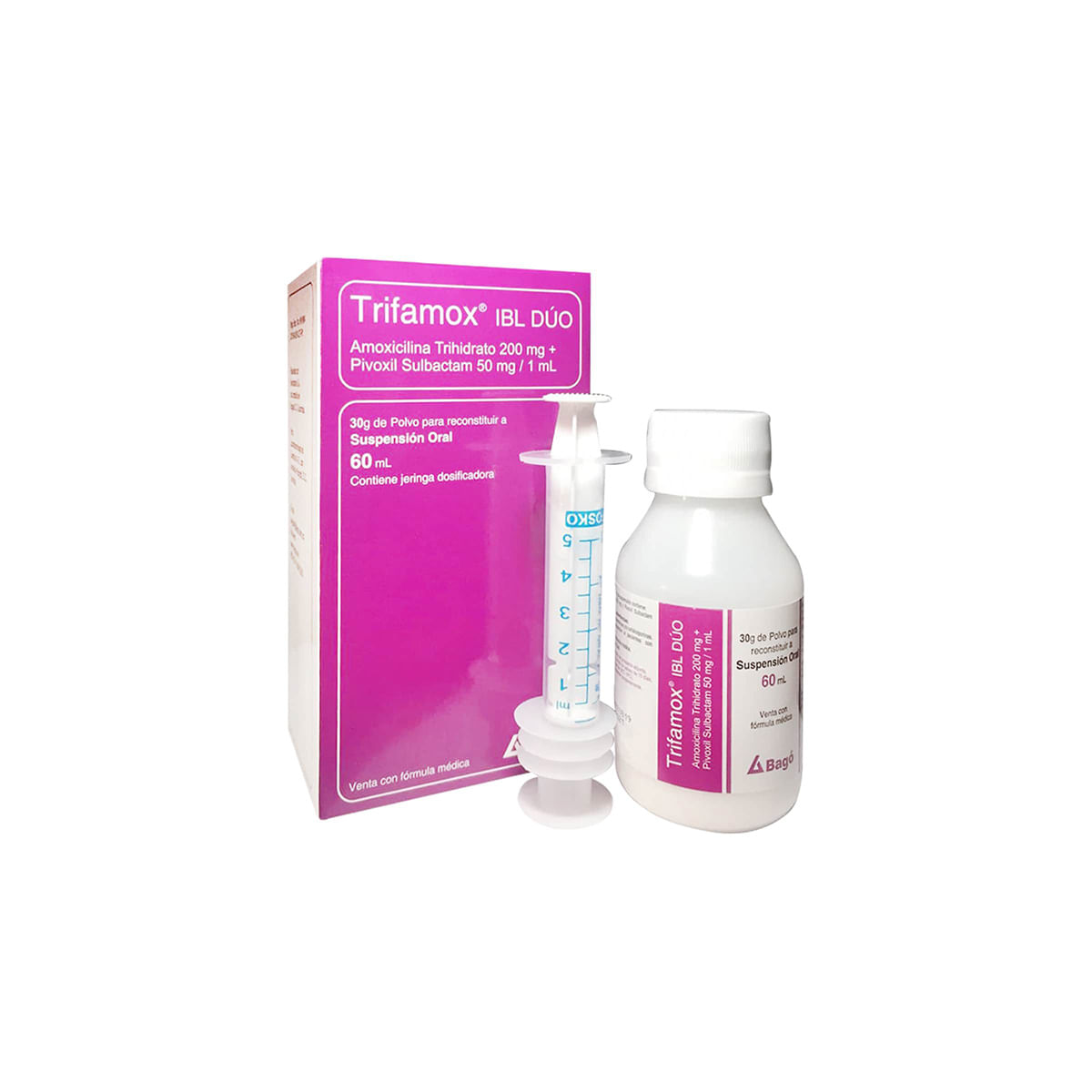 Trifamox Ibl Duo 200 Mg/50 Mg Polvo Para Suspensión Oral