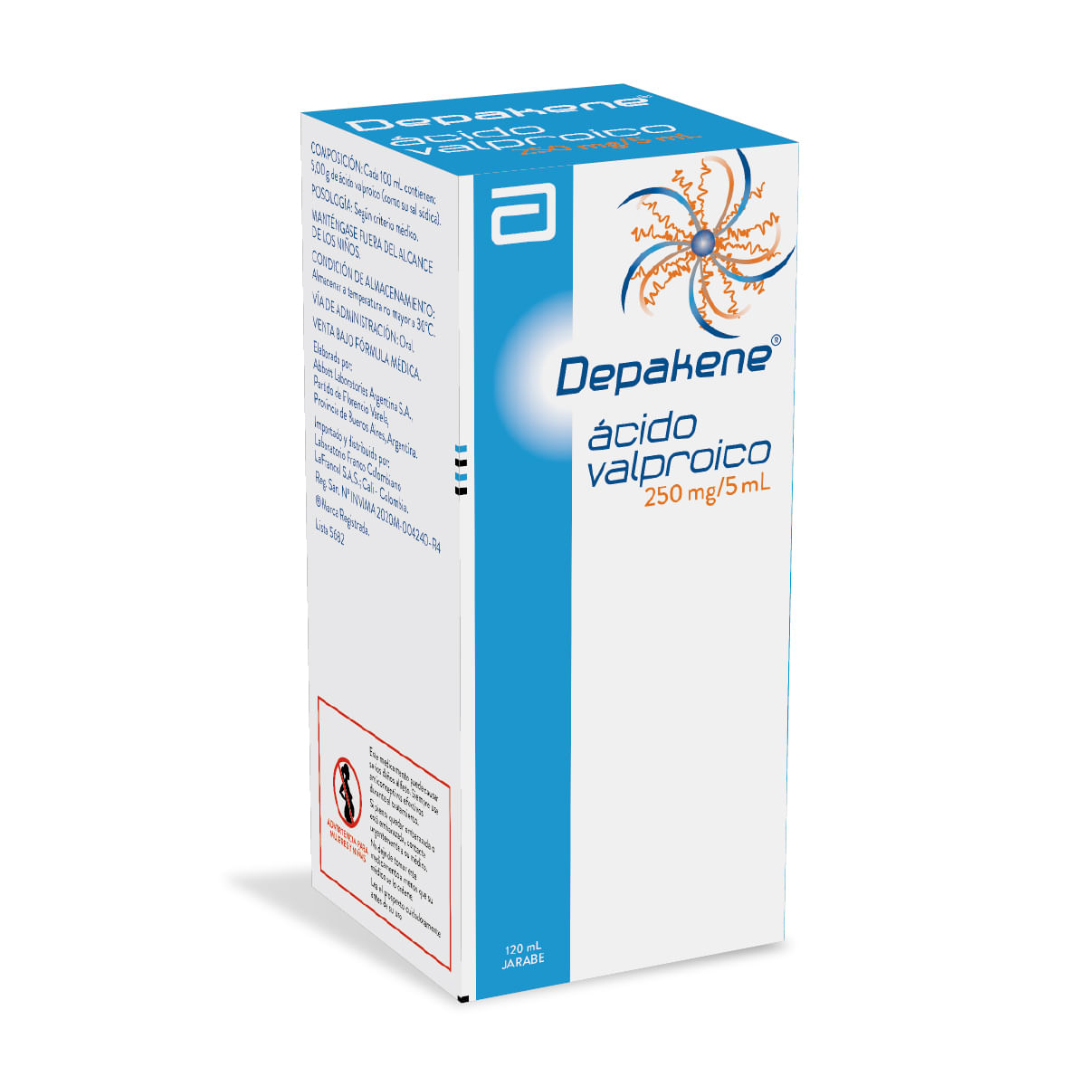 Depakene Jarabe 250 mg / 5 mL Caja Con Frasco Con 120 mL