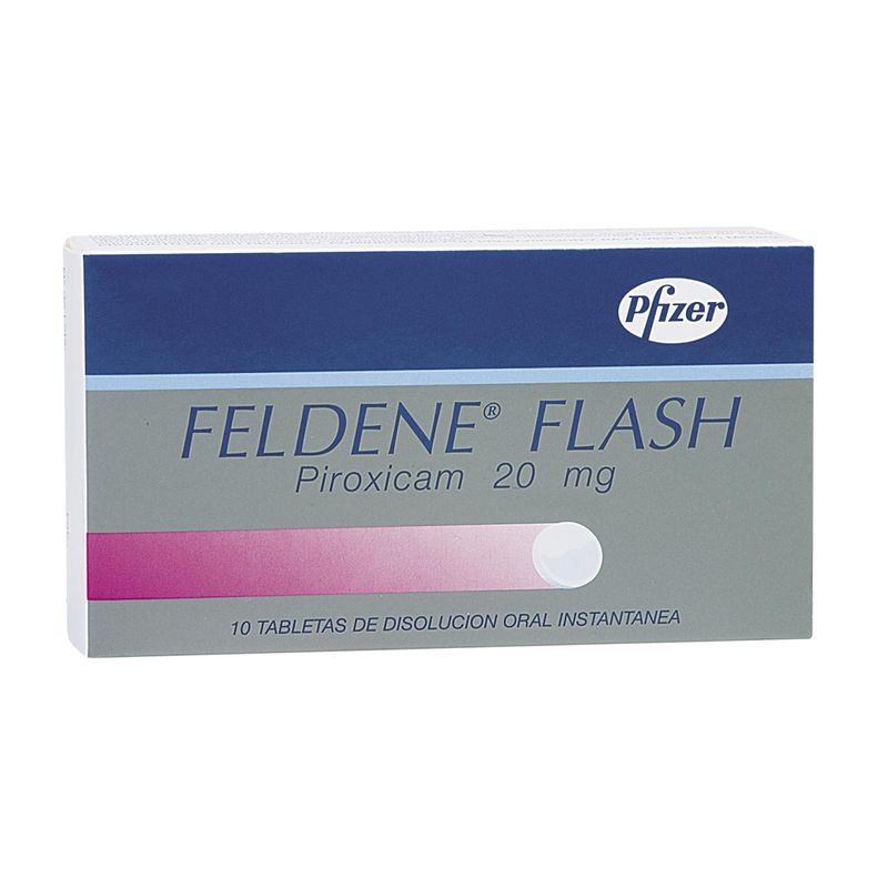 Feldene Flash-Tab 20 mg Caja Con 10 Unidades