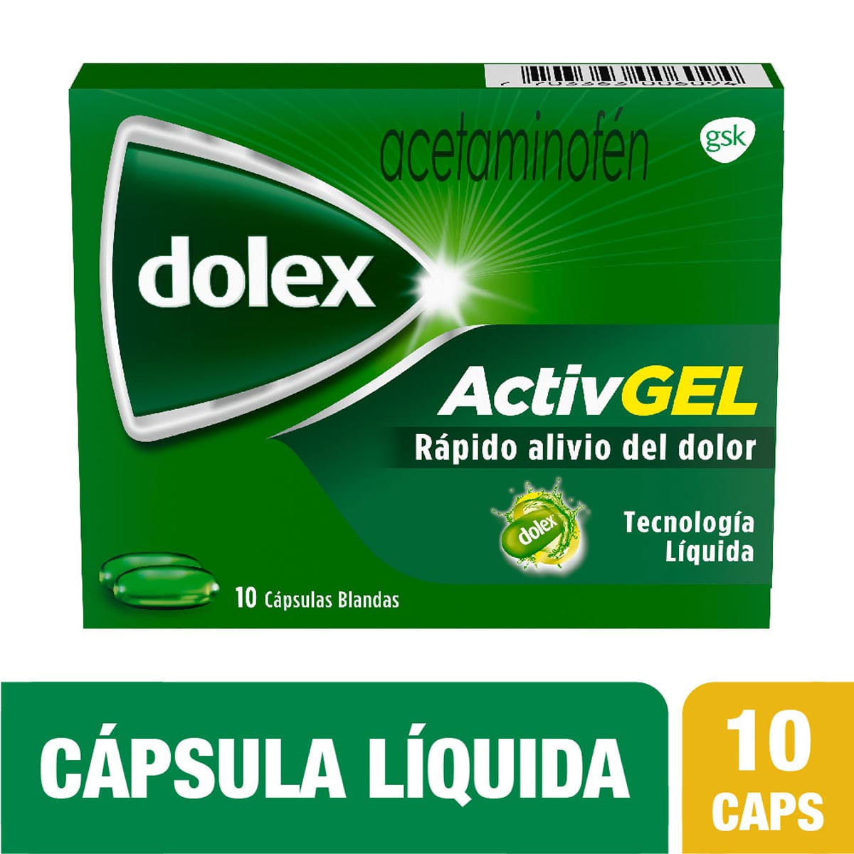 Dolex Activgel Rápida Acción y Doble Tecnologí­a x 10 Caps