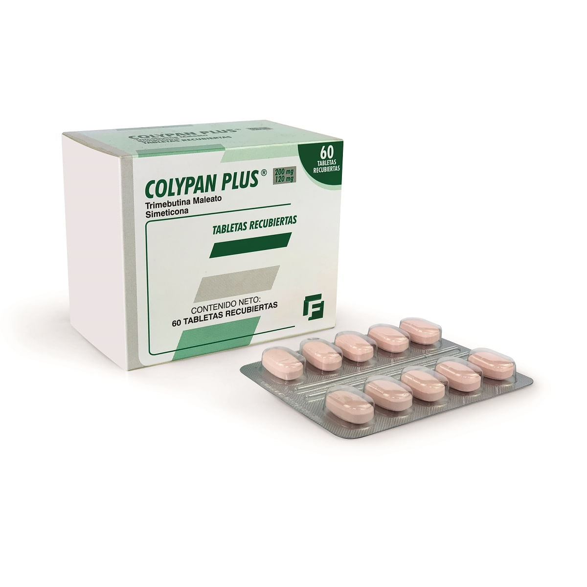 COLYPAN PLUS 200MG/120MG TABLETA RECUBIERTA