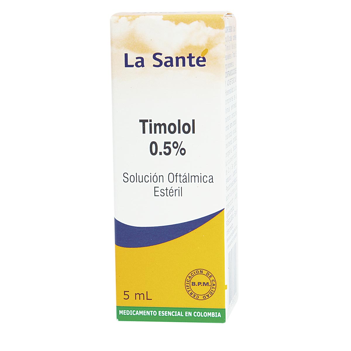 Timolol 0.5 % Solución Oftálmica Caja Con Frasco Con 5 mL
