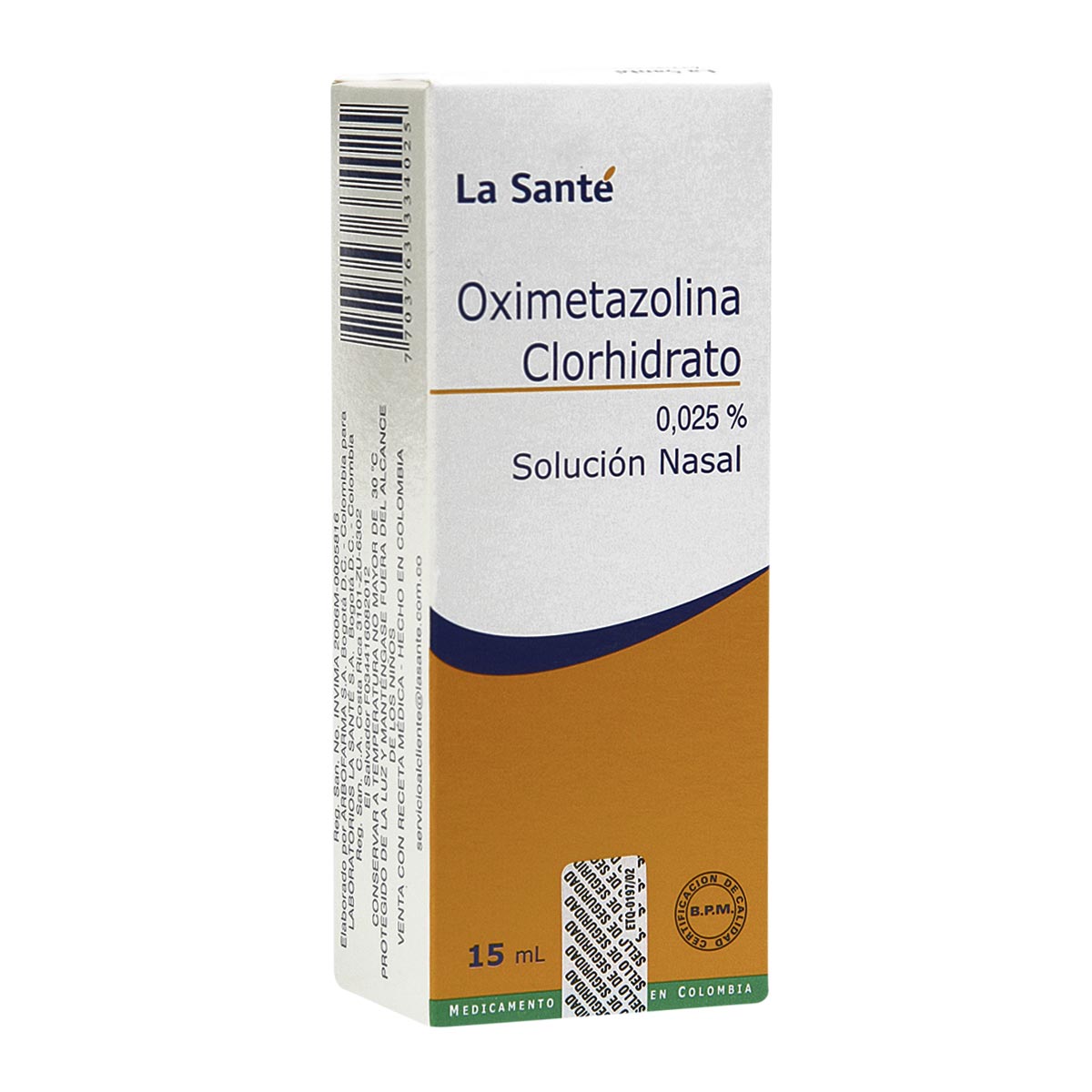 Oximetazolina 0.025 % Solución Nasal La Sante