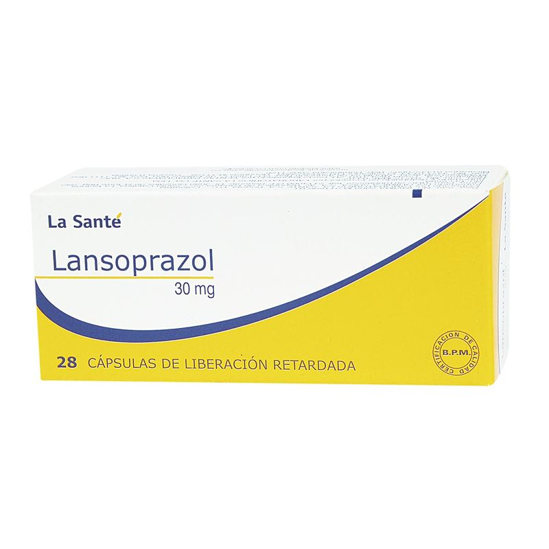 Lansoprazol 30 mg Caja Con 28 Cápsulas de Liberación Retardada