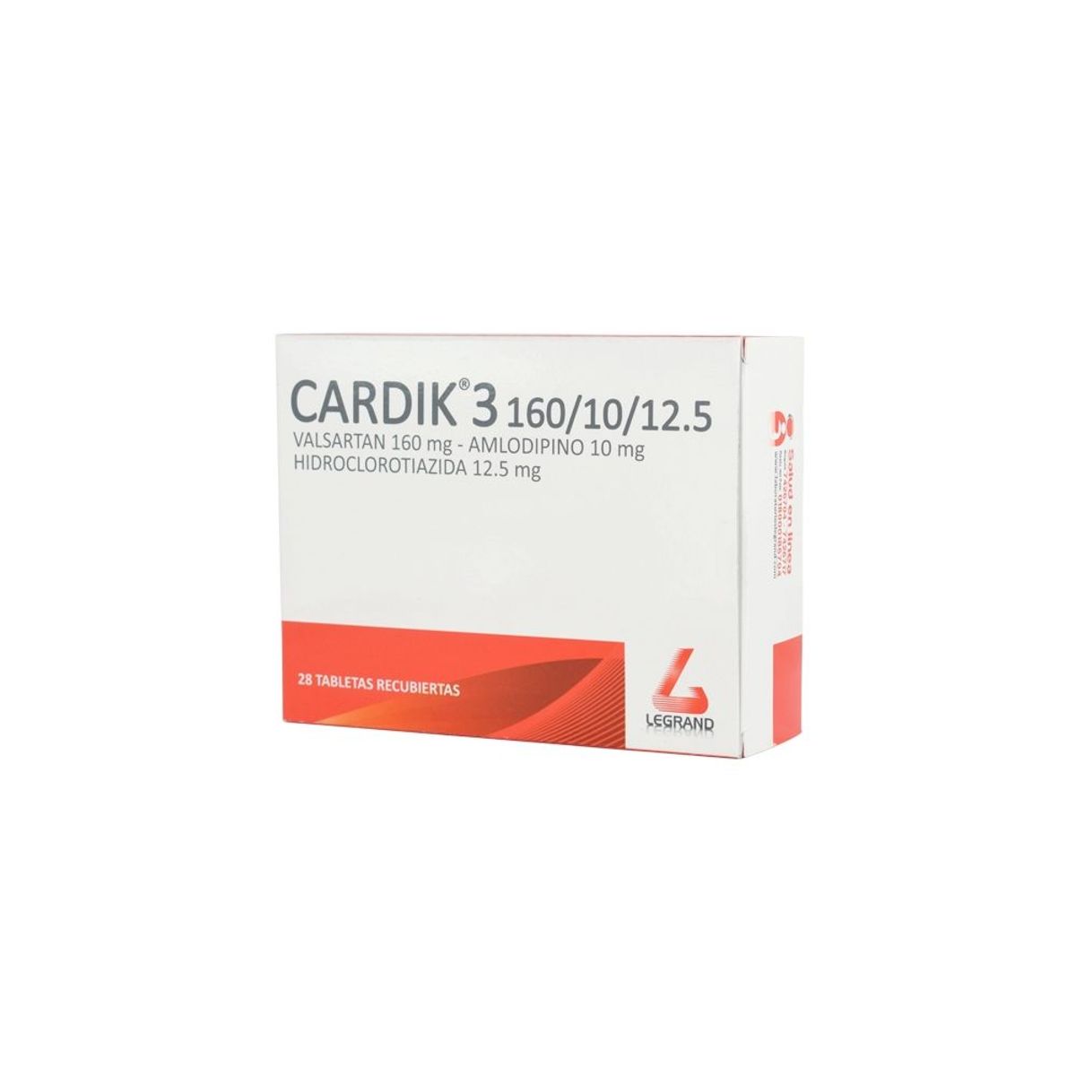 Cardik 3 160mg + 10mg + 12.5mg Tableta Recubierta