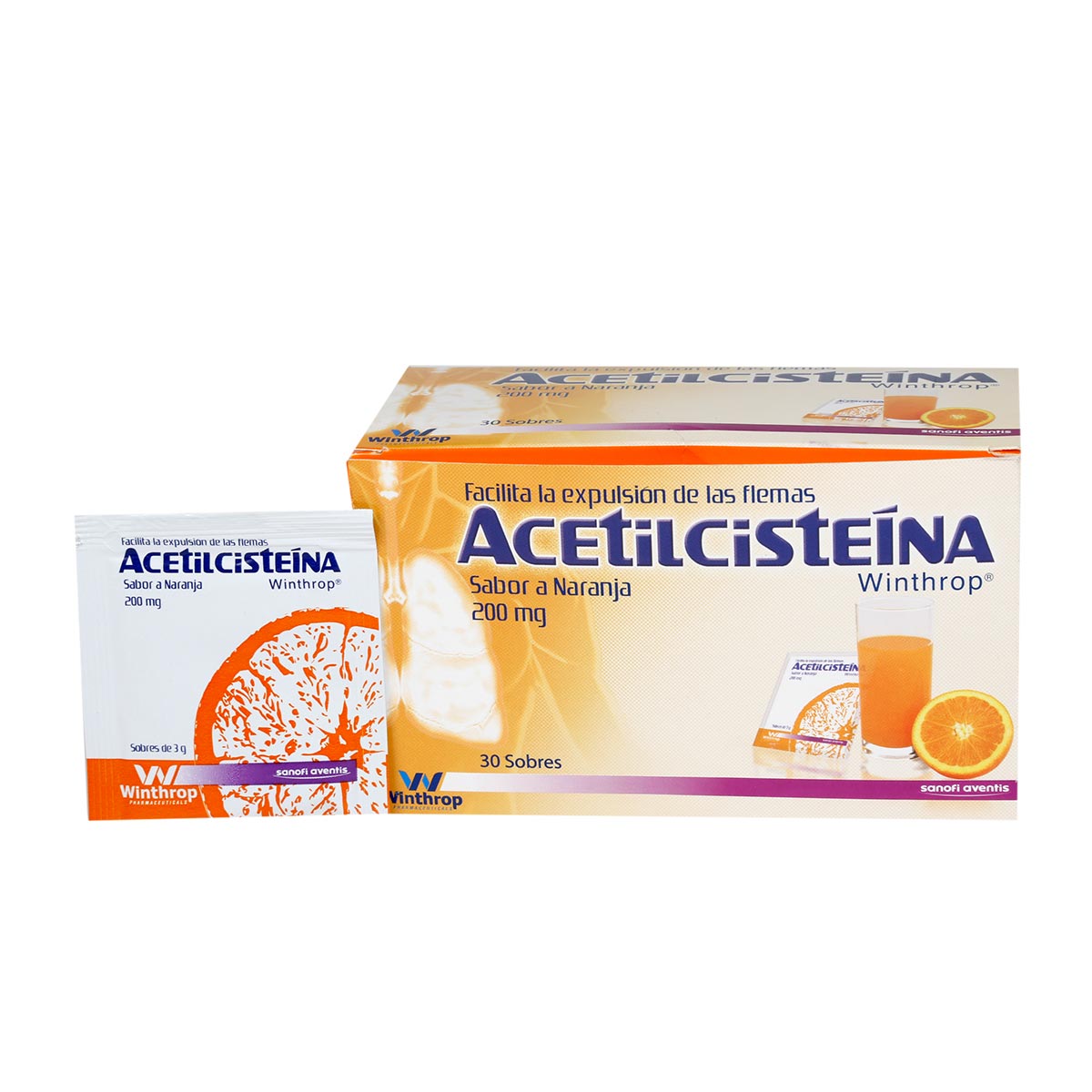 Acetilcisteina 200 mg Granulado Adultos Genfar