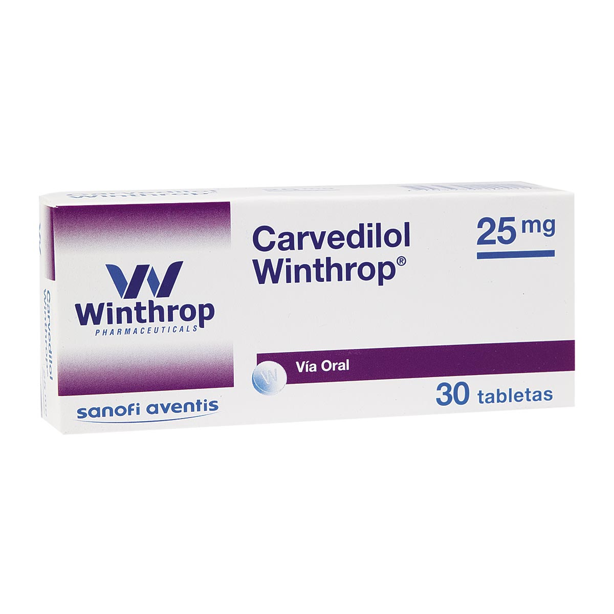 Carvedilol 25 mg Caja Con 30 Comprimidos