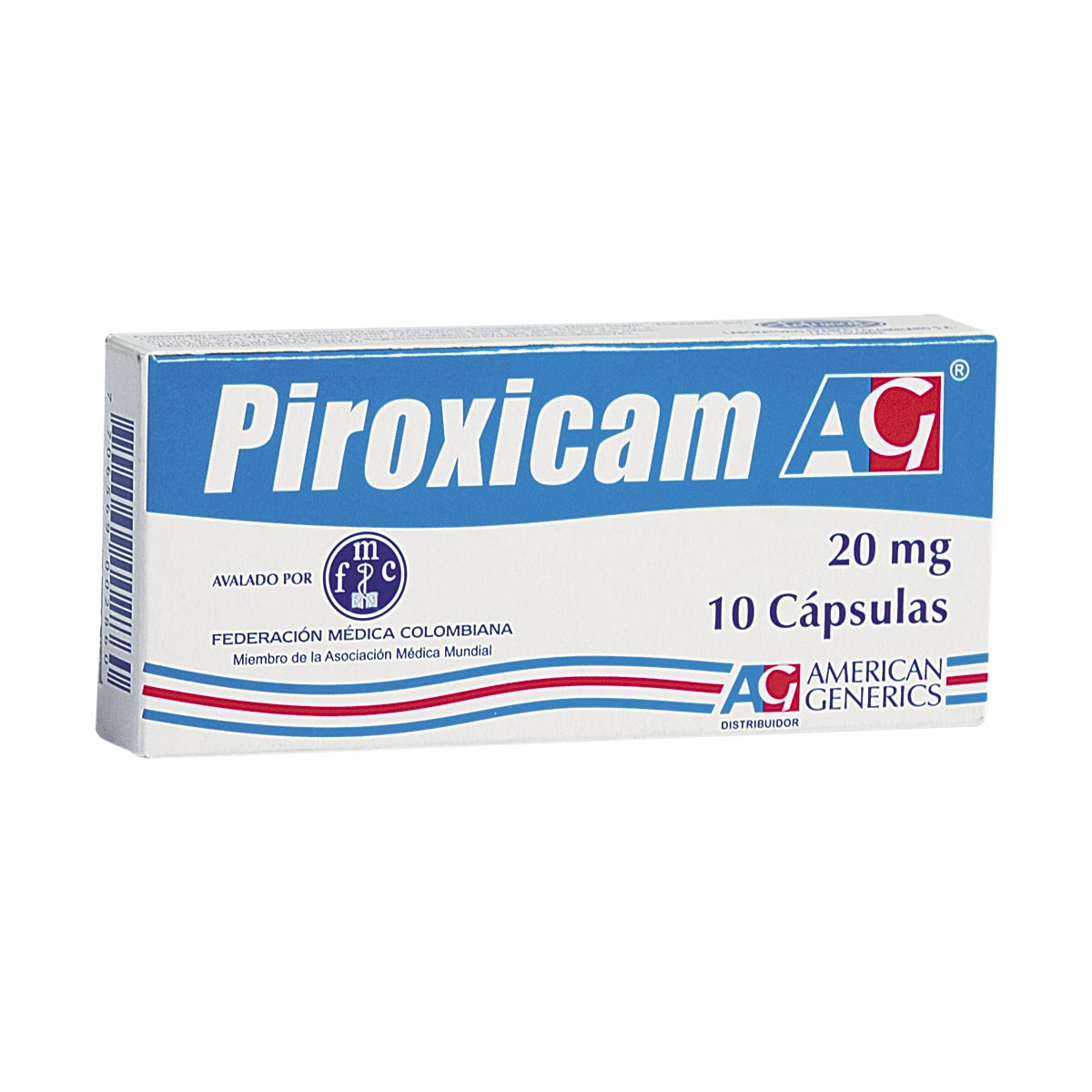 PIROXICAM 20 MG 10 CAPSULAS AG