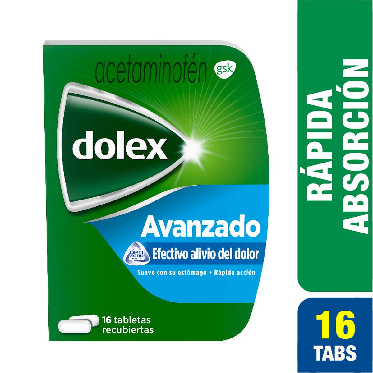 Dolex Avanzado Alivio Eficaz Del Dolor Y La Fiebre 16 Tabs