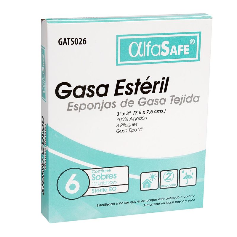 Gasa Tejida Esteril 3×3 Pulgadas