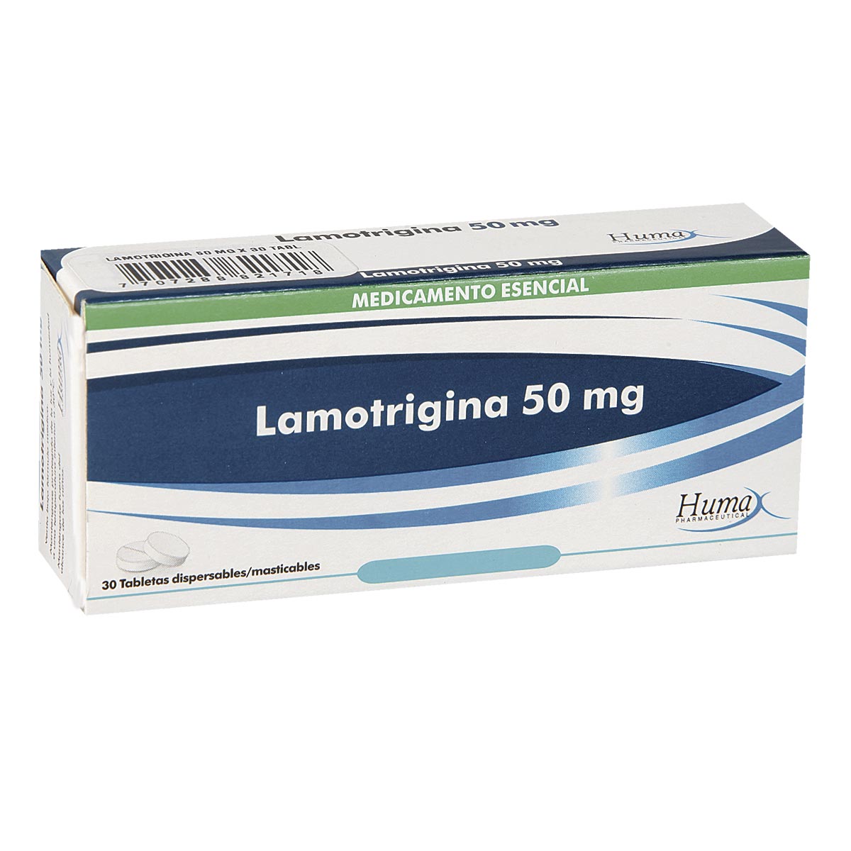 Lamotrigina 50 mg Tableta Dispersable Humax