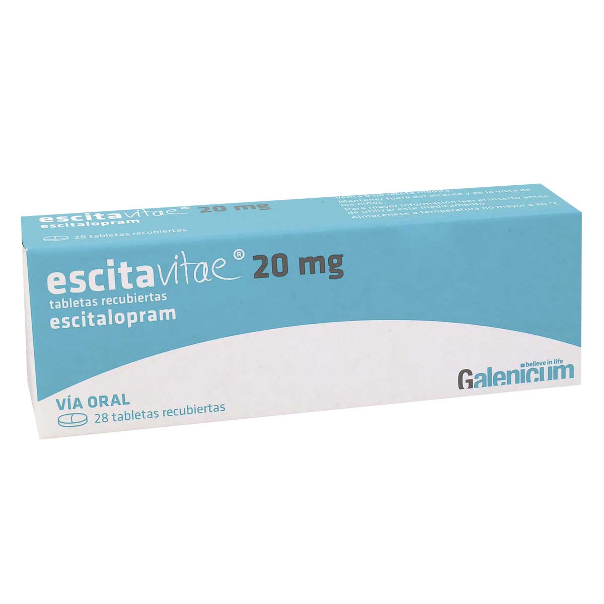 Escitavitae 20 mg Oral Caja Con 28 Tabletas Recubiertas