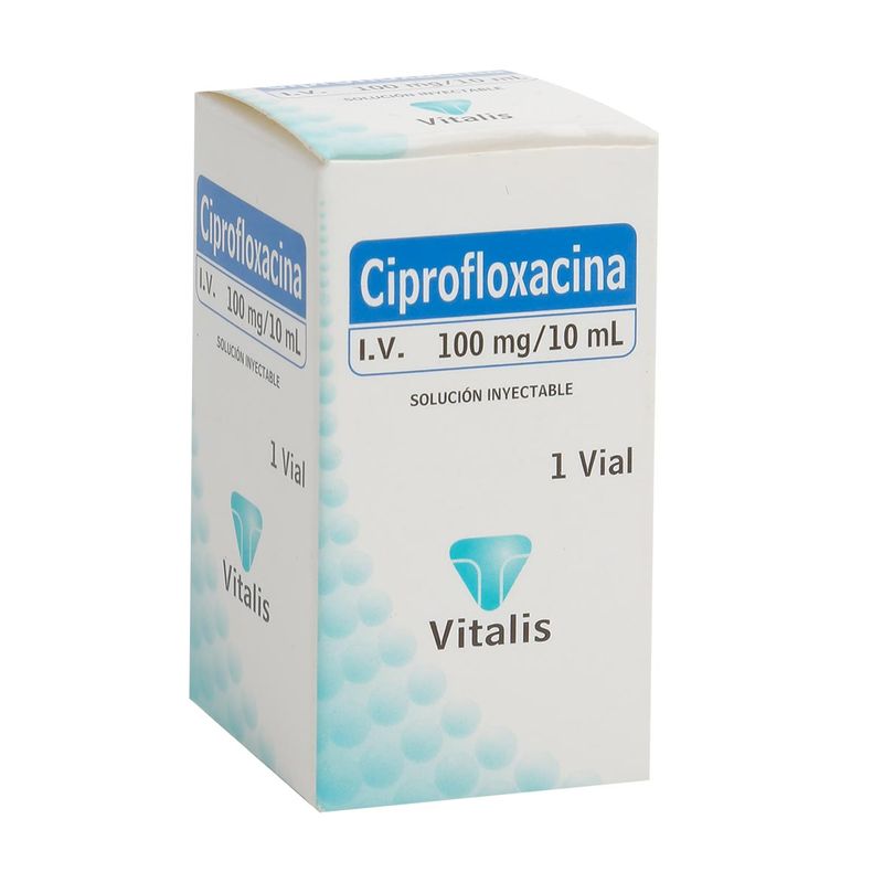 Ciprofloxacina 100 Mg/10 Ml Solución Inyectable Vitalis