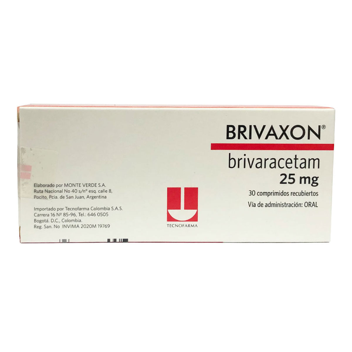 Brivaxon 25mg Tableta Recubierta