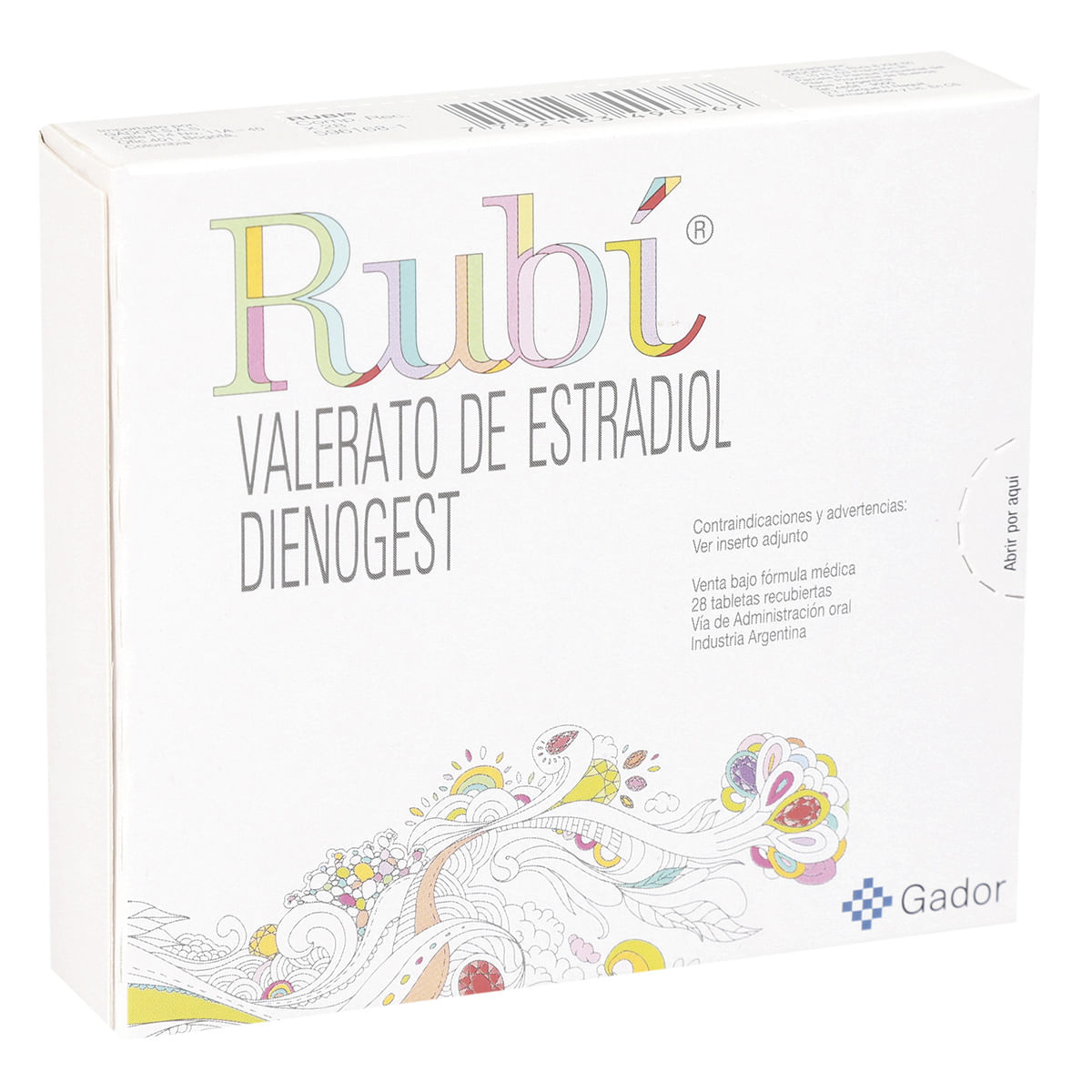 Rubi Estradiol Valerato 1-2-3 mg Dienogest 2-3 mg Tableta Recubierta