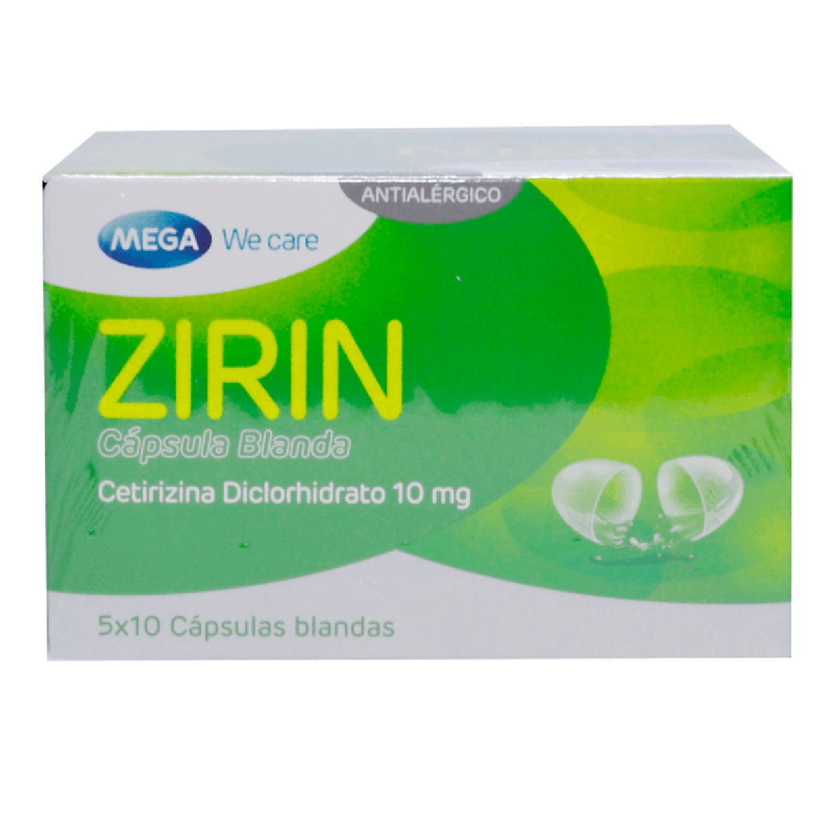 Zirin 10 Mg Cápsula Blanda