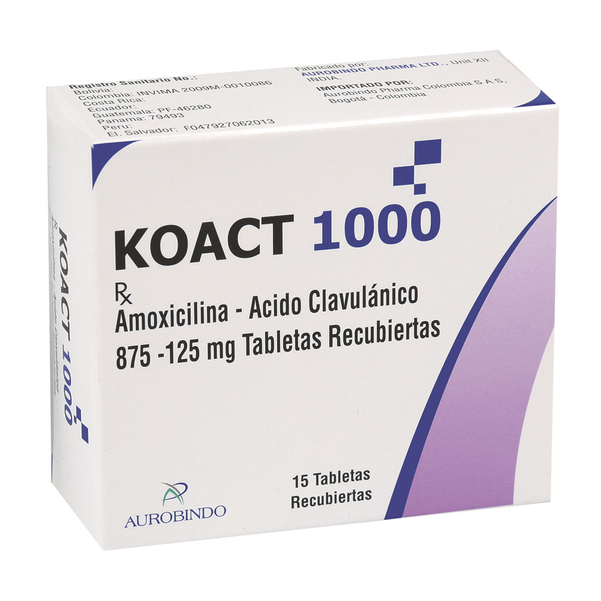 Koact 1000 875 Mg/125 Mg Tableta Recubierta