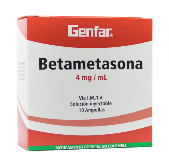 BETAMETASONA 4 MG 1 ML 10 AMPOLLAS GPOR 1 UNIDAD