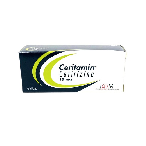 CERITAMIN 10 MG (CETIRIZINA) 10 TABLETAS ICOM