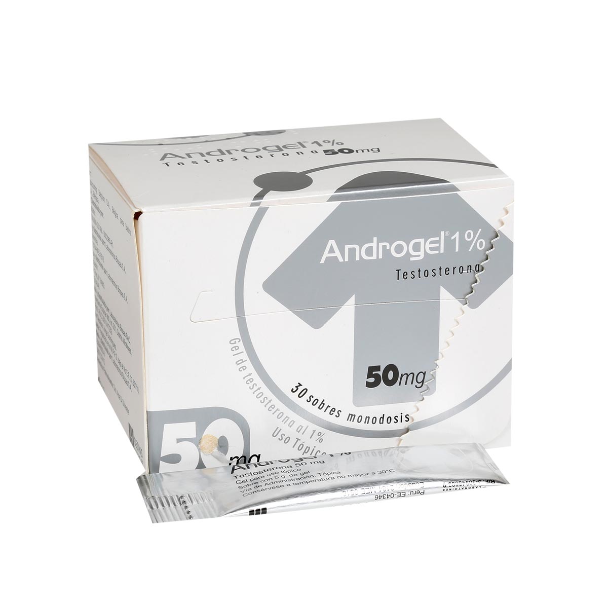 Androgel Gel 50 mg Caja Con 30 Sobres