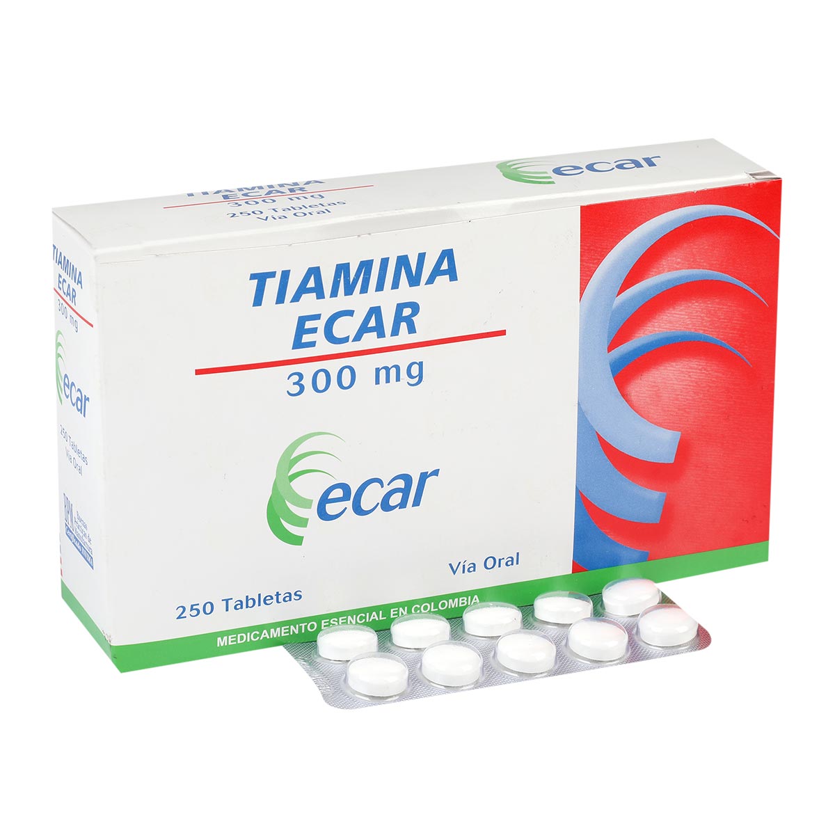 TIAMINA 300 MG 250 TABLETAS EC POR 10 UNIDADES