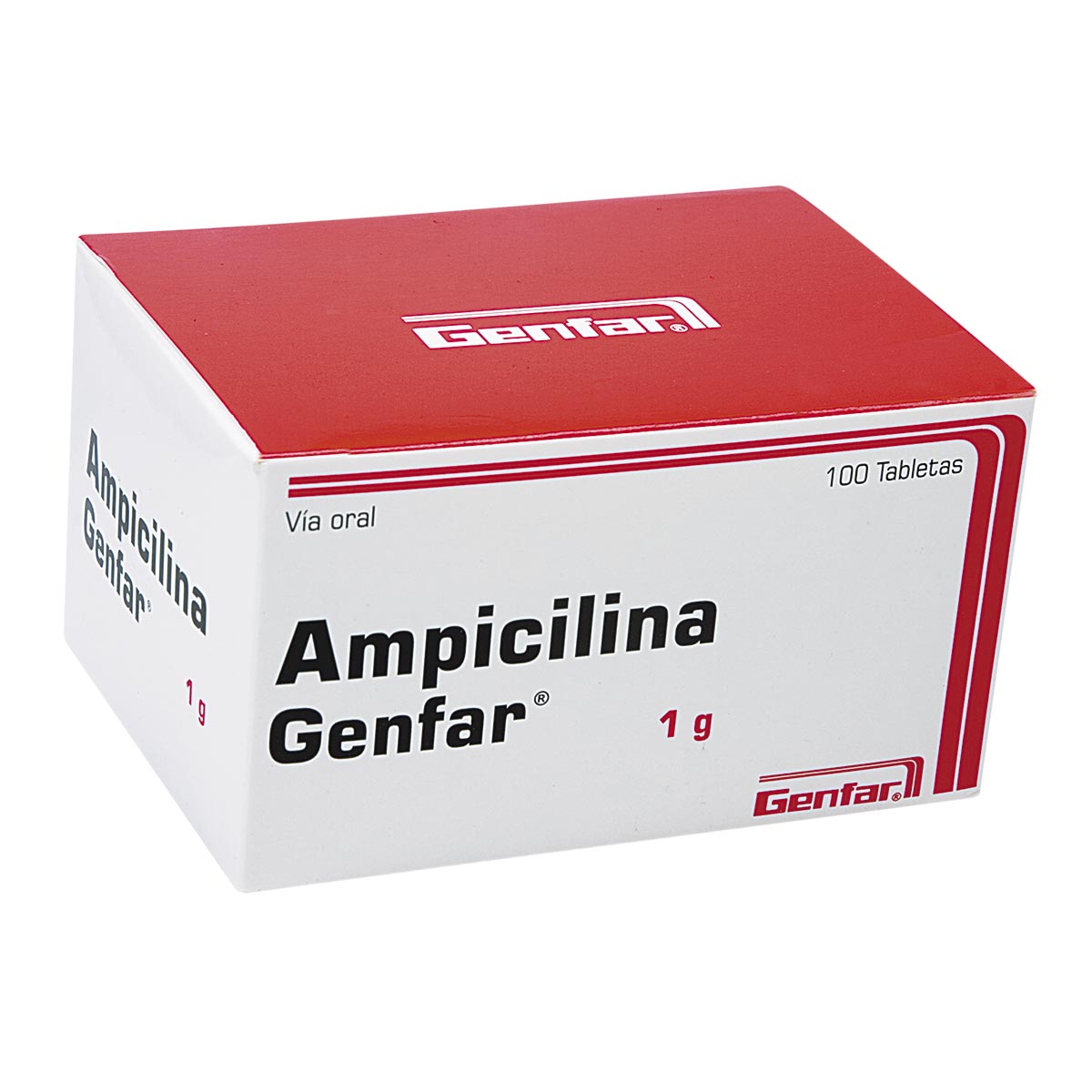 Ampicilina 1 g Caja Con 100 Tabletas